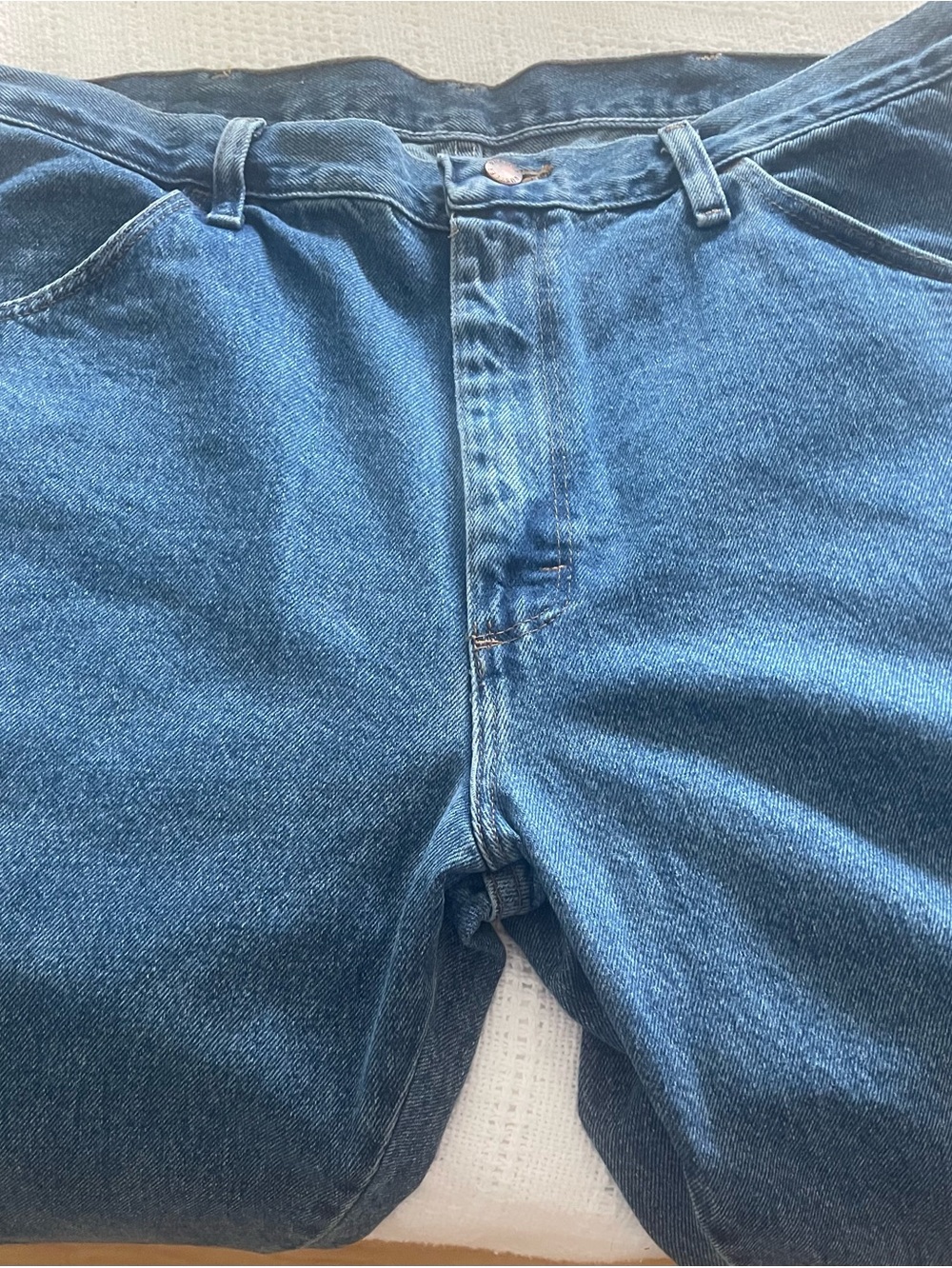 Rustler Men’s Jeans Heavyweight Denim Regular Fit  Straight Leg  38X 29  NWT